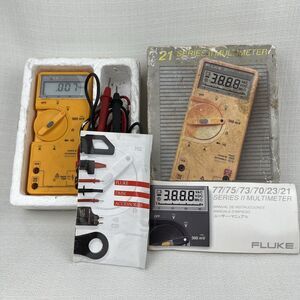 Vintage Fluke 21 Series II Multimeter Meter + Leads USA w/ Original Box + Papers